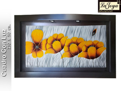 Cuadro Decorativo flores amarillo ocre N-090