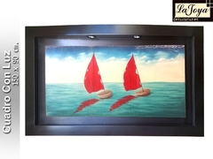Cuadro Decorativo Barco de Vela Roja G-058