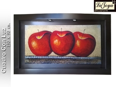 Cuadro Decorativo Manzanas Rojas con textura N-032