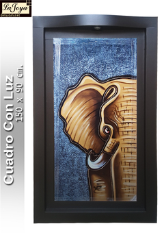 Cuadro Decorativo Elefante al Oleo V-038
