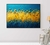 QUADRO ARTE PINTURA ABSTATO AZUL COM FLORES AMARELAS na internet