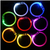 Kit 5 Pulseiras Braceletes Emissoras de Luz LED Festa Balada - loja online