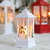 Lanterna de Natal LED Decoração Papai Noel e Boneco de Neve