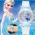 Relógio Analógico Infantil Led Luzes Princesa Elsa Frozen