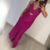 Vestido Longo Fenda Fucsia - loja online