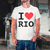 Camiseta Engraçada I love Rio