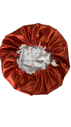 Gorro Satin Terracota Marfil