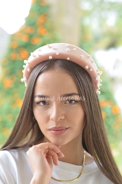 Diademas Perlas Palo Rosa - comprar online