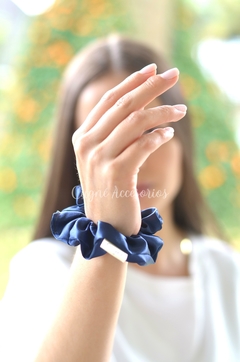 Scrunchie Azul Oscuro