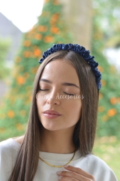 Diadema Angosta Azul Oscuro - comprar online