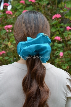 Scrunchie Organza Mar - comprar online