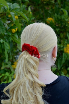 Scrunchie Terciopelo Rojo