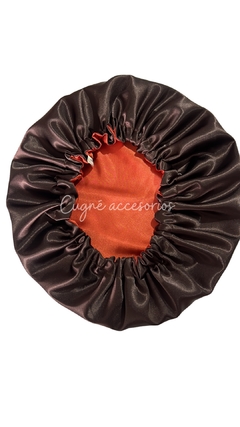 Gorro satin café terracota