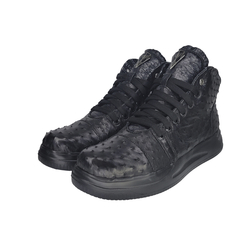 Mid top full avestruz negra - comprar en línea