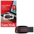 Pen Drive 16GB Sandisk Cruzer Blade Preto e Vermelho - comprar online