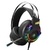 Headset gamer RGB USB 7.1 com design moderno e iluminação colorida.