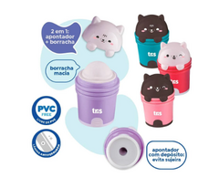 Apontador Com Borracha Tris Gatinho Kitty - comprar online