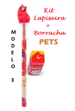 Lapiseira Troca Ponta + Borracha Pets - Encantos da Val