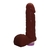 Pênis de Borracha Com Vibrador e Saco 16cm x 4cm Marrom Argos