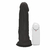 Pênis de Borracha Com Vibrador e Ventosa 20cm x 5cm Preto Héracles