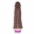 Pênis de Borracha Com Vibrador e Veias 14cm x 4cm Marrom Ícaro