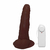 Pênis de Borracha Com Vibrador, Ventosa e Saco 17cm x 3,5cm Marrom Theo