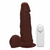 Pênis de Borracha Com Vibrador, Ventosa e Saco 20cm x 4,5cm Marrom Apolo - comprar online