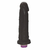 Pênis de Borracha Com Vibrador e Saco 20cm x 4,5cm Preto Héracles