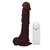 Pênis de Borracha Com Vibrador, Ventosa e Saco 21cm x 5cm Marrom Heitor