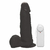 Pênis de Borracha Com Vibrador, Ventosa e Saco 20cm x 4,5cm Preto Apolo na internet