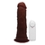 Pênis Com Vibrador e Ventosa 18cm x 4,7cm Marrom Pietro