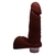 Pênis de Borracha Com Vibrador e Saco 16cm x 4cm Marrom Argos - comprar online