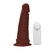 Pênis de Borracha Com Vibrador e Ventosa 14cm x 4cm Marrom Dionísio - comprar online