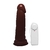 Pênis de Borracha Com Vibrador e Ventosa 14cm x 4cm Marrom Tritão