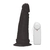 Pênis de Borracha Com Vibrador e Ventosa 14cm x 4cm Preto Dionísio - comprar online