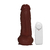 Pênis de Borracha Com Vibrador, Ventosa e Saco 19cm x 5,5cm Marrom Ares