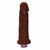 Pênis de Borracha Com Vibrador e Saco 20cm x 4,5cm Marrom Héracles