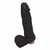 Pênis de Borracha Com Vibrador e Saco 20cm x 4,5cm Preto Apolo