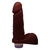 Pênis de Borracha Com Vibrador e Saco 16cm x 4cm Marrom Argos na internet