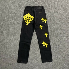 Chrome Hearts Black Yellow Cemitery Pants - comprar online