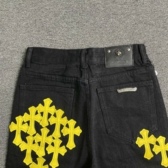 Chrome Hearts Black Yellow Cemitery Pants na internet