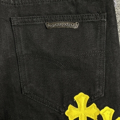 Chrome Hearts Black Yellow Cemitery Pants - Sauced Boys