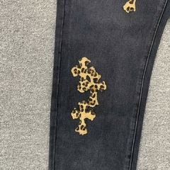 Imagem do Chrome Hearts green & leopard cross patch jeans men's