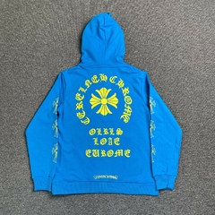 Chrome Hearts x Drake Girls love chrome hoodie men's light Blue na internet