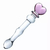 DILDO DE VIDRIO TALLA S - FIGURA CORAZÓN - VIDRIO - DILDO