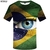 KYKU Brasil Camiseta Masculina Chama Verde T-shirt Hip Hop Tee Impressão Preta Camiseta 3d Gótico Punk Rock Roupa Masculina Verão Streetwear - comprar online