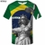 KYKU Brasil Camiseta Masculina Chama Verde T-shirt Hip Hop Tee Impressão Preta Camiseta 3d Gótico Punk Rock Roupa Masculina Verão Streetwear - loja online