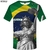 KYKU Brasil Camiseta Masculina Chama Verde T-shirt Hip Hop Tee Impressão Preta Camiseta 3d Gótico Punk Rock Roupa Masculina Verão Streetwear na internet