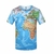 KYKU marca 3D camiseta masculina mapa do mundo camiseta engraçada camisetas masculinas 2017 verão manga curta anime tops camiseta moda roupas masculinas na internet