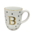 Caneca para presente com inicial Gold em Porcelana Schimdt